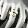 Wunderbarer Gold-Ring 585 14K Gelbgold mit DIAMANTEN 0.38 ct. in modernem DESIGN