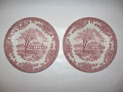 2 Churchill Kuchenteller Dessert 20 cm,Staffordshire English Tableware Porzellan