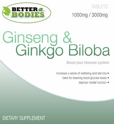 Ginkgo Biloba 3000mg und koreanischer Ginseng 1000mg hochwertiger besserer Körper