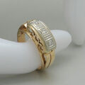 Vintage Ring Gold Damen mit ca. 0,06ct W-si Brillant in 585/14K Weiß-/Gelbgold