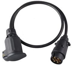 Anhänger-Adapterkabel 7 auf 13-polig Verlängerungskabel 0,5m-1,0m Stecker 12V