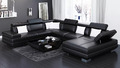 sofa wohnzimmer Leder xxl couch polster landschaft moderne designer eckpolster