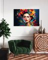 No Frida Kahlo Leinwand Canvas Wandbilder mit Blumen Kunstdruck Hochwertig