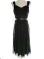 Next  Größe 8 (36) Schwarz Midi Ballkleid Abend Kleid Ärmellos