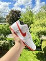 Nike Dunk Low Weiß Rot Gr. 38,5 Unisex Herren Damen Jugendlich Sneaker ✅NEU/OVP✅