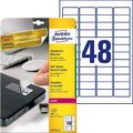 AVERY Zweckform L6113-20 Sicherheitsetiketten (45,7x21,2 mm auf DIN A4, stark se