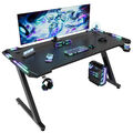 Gaming Schreibtisch,80/120/140/160cm Gaming Tisch, Ergonomischer Gamer Tisch