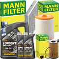 MANN INSPEKTIONSPAKET+MANNOL 5W-30 MOTORÖL passend für AUDI A6 C7 A7 4G 3.0 TDI