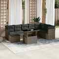 Gartenmöbel Sofa Garnitur Sitzgruppe Lounge 9-tlg. Schwarz Poly Rattan vidaXL