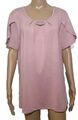 BLUSENSHIRT KURZARMSHIRT IN ROSA GR. 44 NEU A735