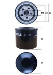 KNECHT Ölfilter OC 205 Hauptstromfiltration Anschraubfilter für KIA HYUNDAI FORD