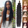 28 Zoll Deep Wave Twist Häkeln Haar Afro Curls Crochet Braids Haarverlängerungen