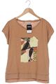 Comma T-Shirt Damen Shirt Kurzärmliges Oberteil Gr. EU 38 Braun #kgfgaw7