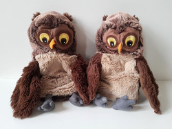 2x Eule von Ikea Handpuppe Plüschtier Stofftier Kuscheltier braun Plüsch Vogel