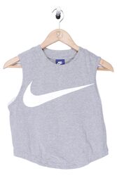 NIKE Damen Top Tanktop Grau Größe M Sportlich Baumwolle