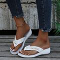 Damen Sommer Sandalen Strand Weich Atmungsaktiv Flip Flops Fußgewölbestütze