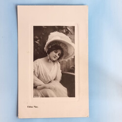 Edwardianische Schauspielerin Postkarte Echtfoto 1907 Miss Edna May im Ruhestand Winkfield Berks