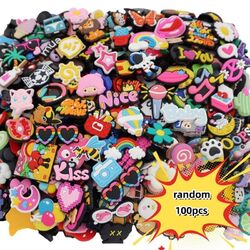 30-100 Schuhstecker/Shoe Charms für Clogs/Crocs Schuhpins Schuh Pin Rosa Mädchen