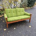 Arne Vodder für Cado Sofa 2 Sitzer Teak Grün Original Bezug