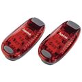 Hama LED Sicherheits-Klemmleuchten Rot 2er-Set m. Clip ideal f. Joggen Fahrrad