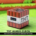 Minecraft TNT Wecker offiziell lizenzierte Ware schwarz Display LED