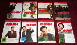 MONK 1-8 Die komplette Serie Staffel 1 2 3 4 5 6 7 8 DVD 