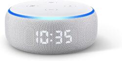 AMAZON ECHO DOT 3. GENERATION BLUETOOTH LAUTSPRECHER ALEXA MIT UHR SANDSTEIN