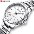 Herrenuhr Herren Uhr Uhren Armbanduhr  Edelstahl Quarz Analog Leuchtzeiger Neu