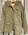 HOLLISTER Winter Jacke Parka gefüttert Gr. S 36 mit  Kunstfellkragen