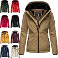 Marikoo Damen übergangs Herbst Outdoor Jacke Windbreaker Regenjacke Erdbeere NEU