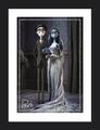 Corpse Bride Emily & Victor gerahmtes Bild Timn Burton Hochzeit Merch Fan Deko 