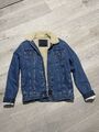 Jeansjacke mit Fell Zara