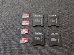 4x 32GB SanDisk Ultra micro SD Speicherkarte inkl. SD Adapter