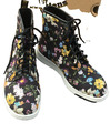 Dr. Martens Newton Darcy Black Floral Canvas Lite Boots UK 5 EU 38