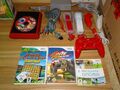 Nintendo Wii Mini Konsole Rot + 2x Remote Contr. + 2x Nunchuk + 4x Spiele