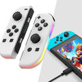 Joy Con Controller 2er Set mit LED, Wireless Gamepad für Nintendo Switch/OLED