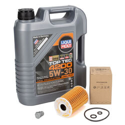 5L LIQUI MOLY TOP TEC 4200 5W30 Motoröl + ORIGINAL VAG Ölfilter 03L115562