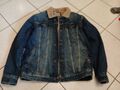 Jack & Jones Herren Fell Jeansjacke in Größe XL in schöner used look Waschung