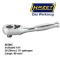 Hazet Umschaltknarre 1/4" (6,3 mm) 863MC Vollstahl Knarre für wenig Platz 20 Z.