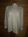 Hemd-Bluse..Basler..Gr.40/42..Khaki..Creme..Gestreift..Kragen..Langarm..Knöpfe