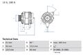 Lichtmaschine Generator Lima BOSCH 0 986 042 750 +91.63€ Pfand für OPEL ASTRA CC