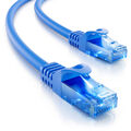 deleyCON 10m CAT6 Patchkabel Netzwerkkabel RJ45 Ethernet LAN DSL CAT Kabel blau