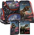 T-REX Dinosaurier Dinos Schulranzen Schultasche Tornister 4Tlg Federtasche