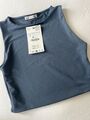 Zara Active Wear Top Yoga, Workout Sport Trägershirt Crop Top Gr. S 8-10 High Neck