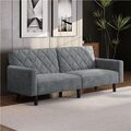 Verstellbares Schlafsofa 3 in 1 Couch mit Schlaffunktion Sofabett aus Samtstoff