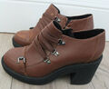 GEOX RESPIRA Leder Stiefeletten Gr. 37 TOP Braun Ankle Boots