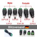 DC Steckverbinder Hohlbuchse Hohlstecker 5,5x2,1mm Adapter Netzteil Kupplung