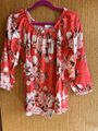 Made In Italy Damen Bluse Off shoulder Onesize Blumen Mega Wow