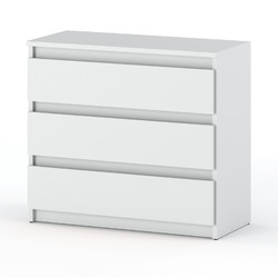 Kommode mit 2-8 Schubladen Sideboard Schubladenschrank Schuhschrank (Weiß Matt)