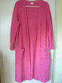 „s.OLIVER“ STRICK LONG Jacke Mantel Gr. 42 pink